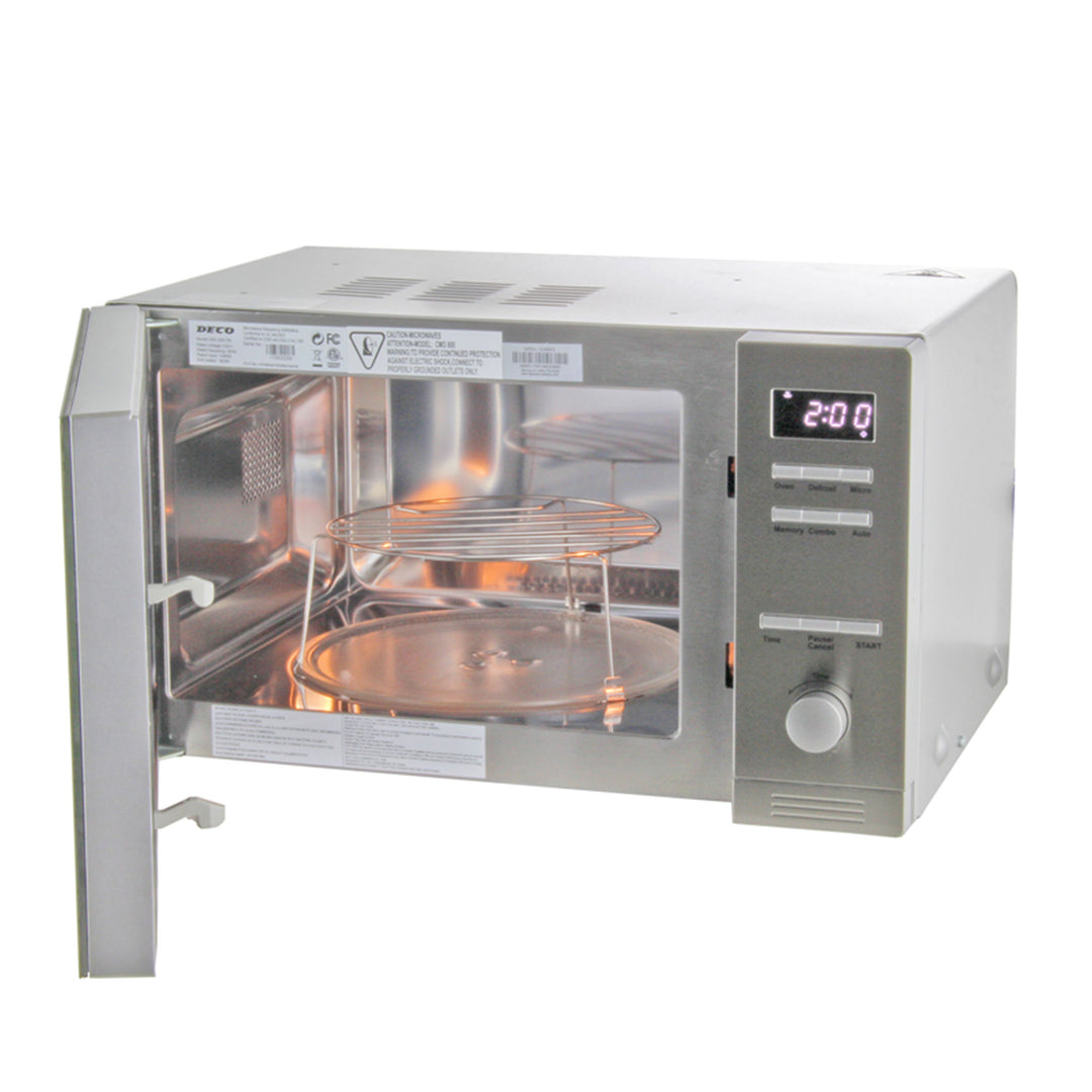 Equator 0.8 Cubic Ft Countertop Microwave and Oven Combo, Stainless Steel (Used)