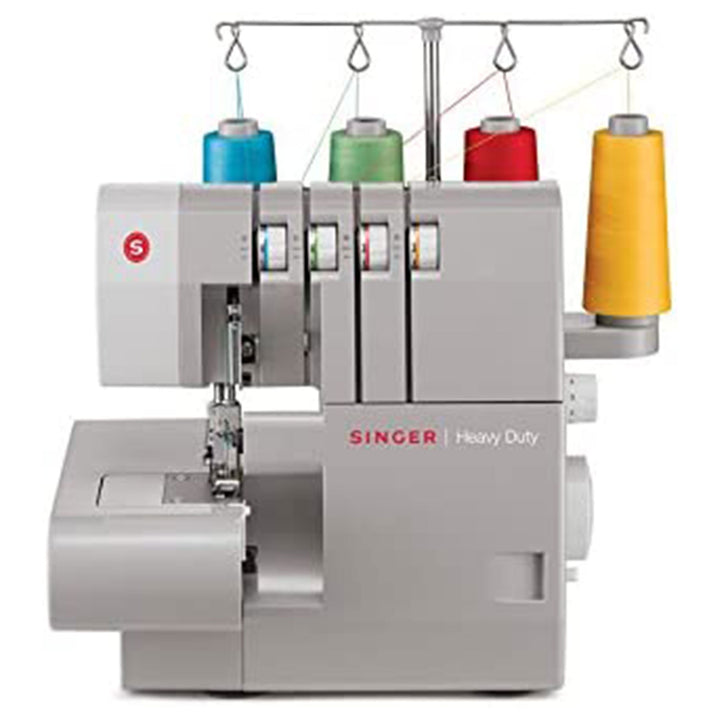Singer 120V Heavy Duty 2 to 4 Thread Stitch Serger Sewing Machine, Gray (Used)