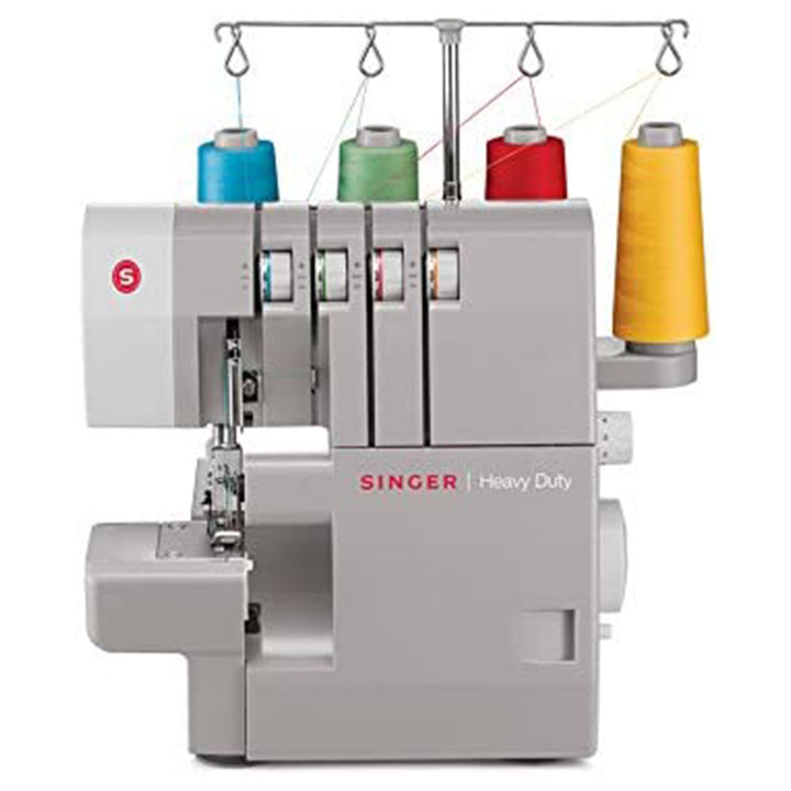 Singer 120V Heavy Duty 2 to 4 Thread Stitch Serger Sewing Machine, Gray (Used)