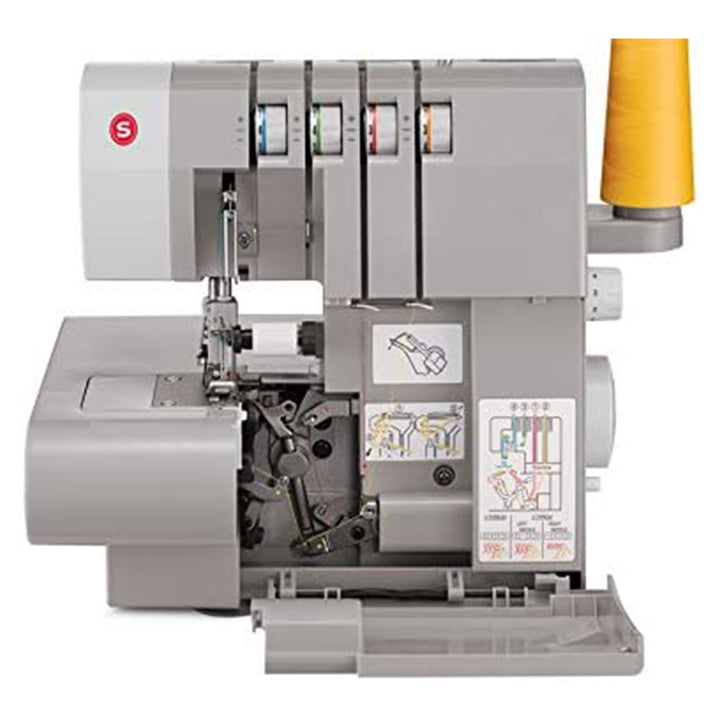 Singer 120V Heavy Duty 2 to 4 Thread Stitch Serger Sewing Machine, Gray (Used)