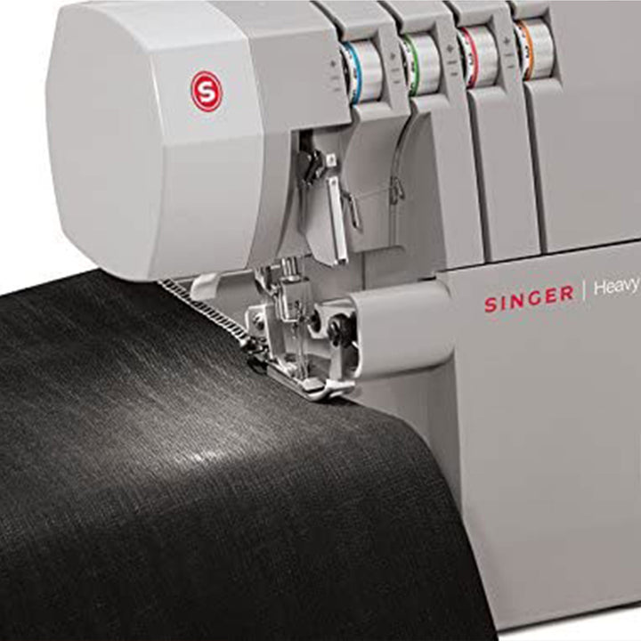 Singer 120V Heavy Duty 2 to 4 Thread Stitch Serger Sewing Machine, Gray (Used)