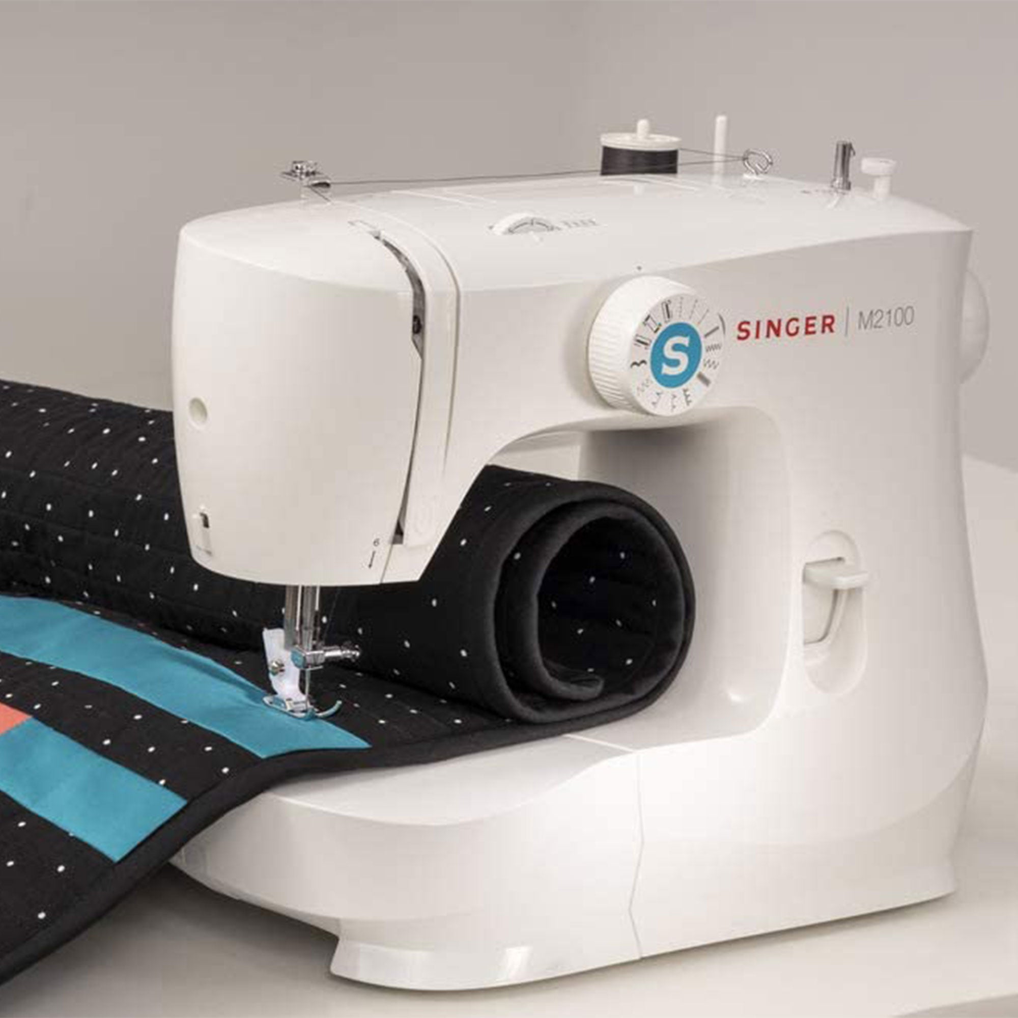 Singer Sewing Machine w/63 Stitch Applications and Accessories, White (Used) - VMInnovations
