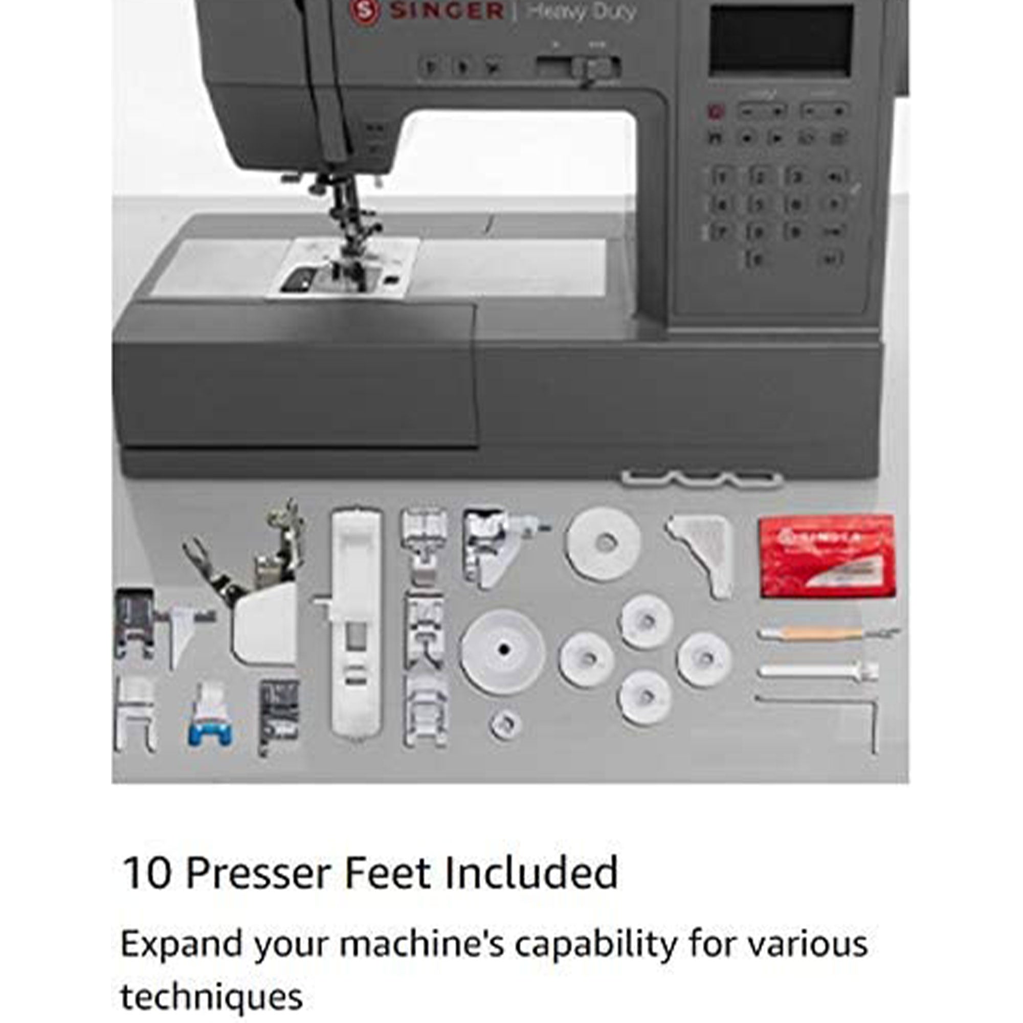 SINGER Electric Sewing Machine w/411 Stitch Applications, Grey (For Parts) - VMInnovations