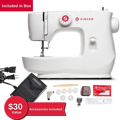 MX60 Sewing Machine w/ 57 Stitch Applications & Accessories, White (For Parts)