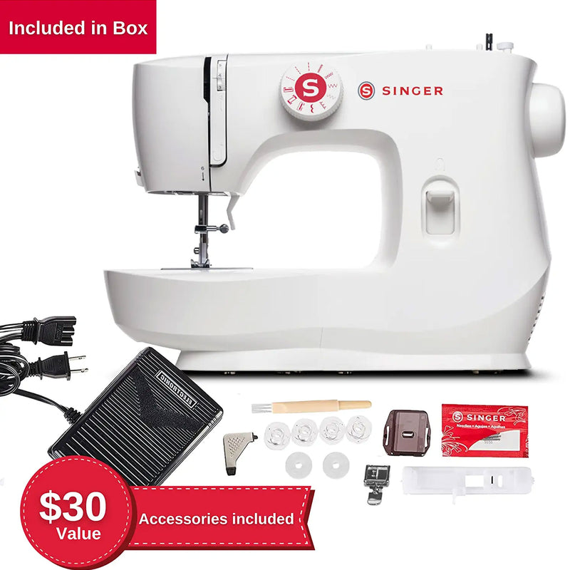 MX60 Sewing Machine w/ 57 Stitch Applications & Accessories, White (For Parts)