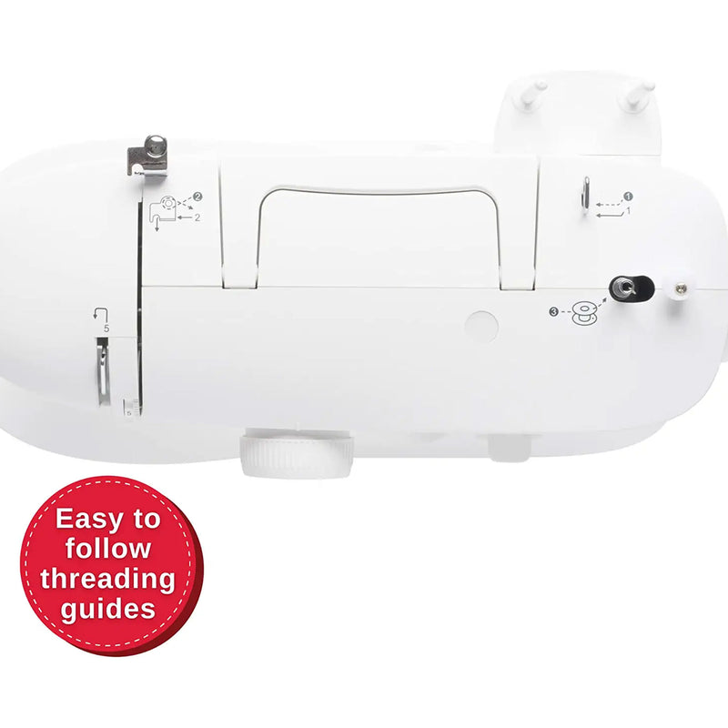 Singer MX60 Sewing Machine w/ 57 Stitch Applications & Accessories, White (Used)