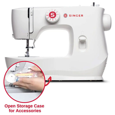 MX60 Sewing Machine w/ 57 Stitch Applications & Accessories, White (For Parts)