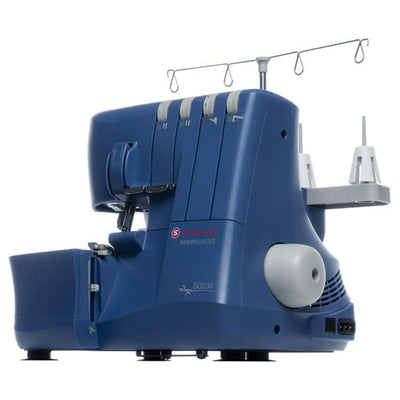 Singer Serger Sewing Machine w/Included Accessory Kit & Free Arm, Blue (Damaged)