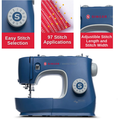 SINGER Making the Cut 97 Application Sewing Machine with Accessories, Blue(Used) - VMInnovations