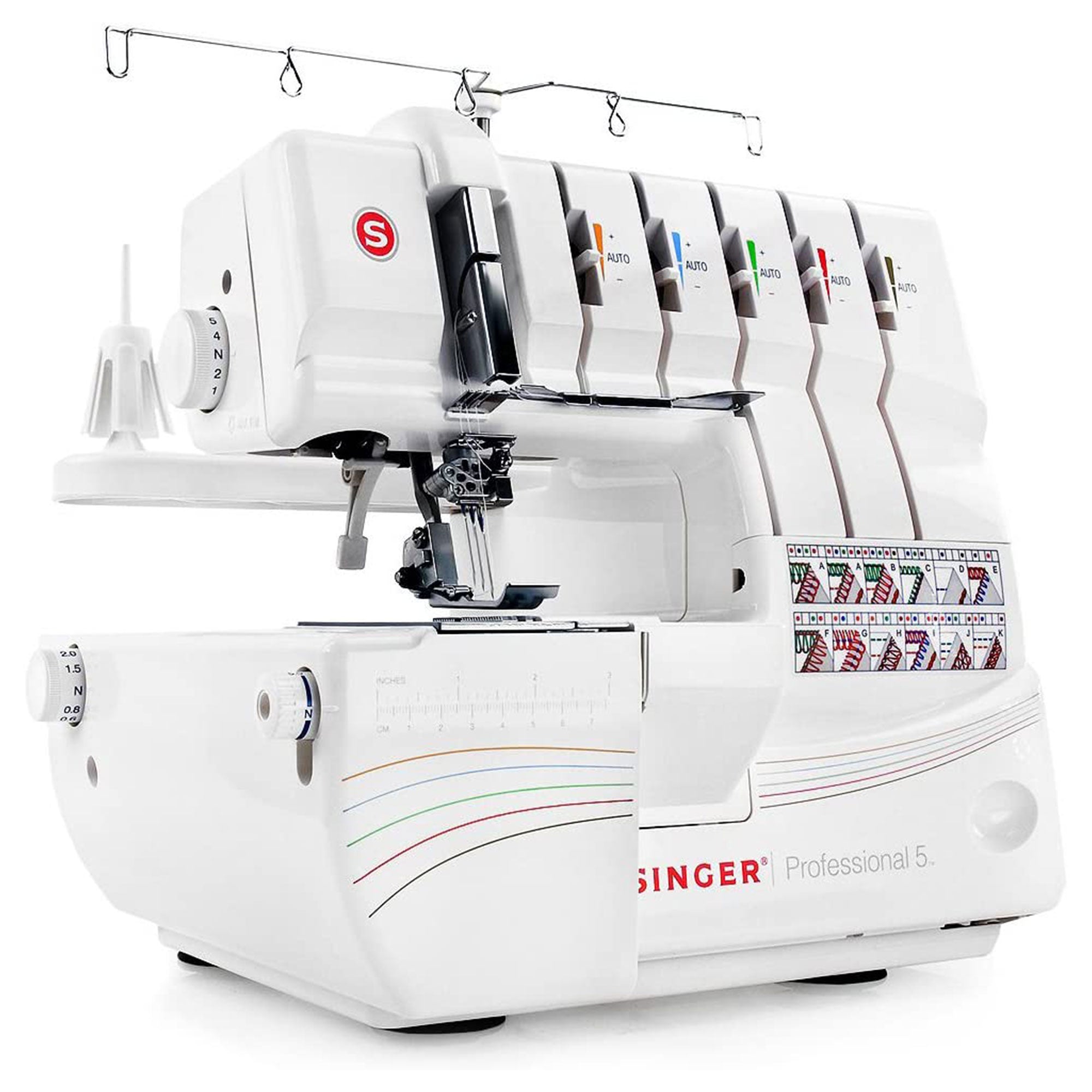 SINGER 14T968DC Professional 2 to 5 Thread Stitch Serger Sewing Machine, White