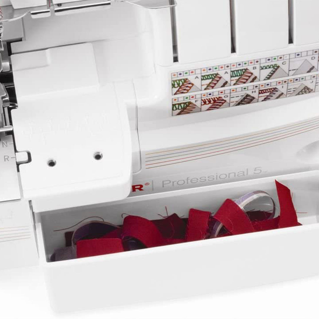Professional 2 to 5 Thread Stitch Serger Sewing Machine, White (Open Box)