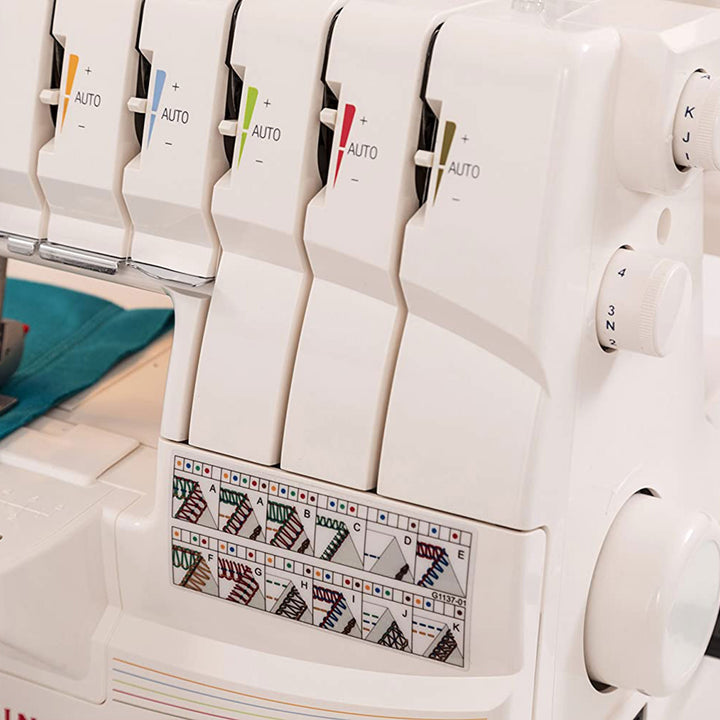 Professional 2 to 5 Thread Stitch Serger Sewing Machine, White (Open Box)