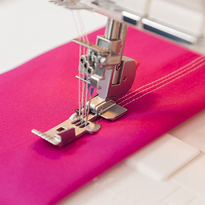 Professional 2 to 5 Thread Stitch Serger Sewing Machine, White (Open Box)