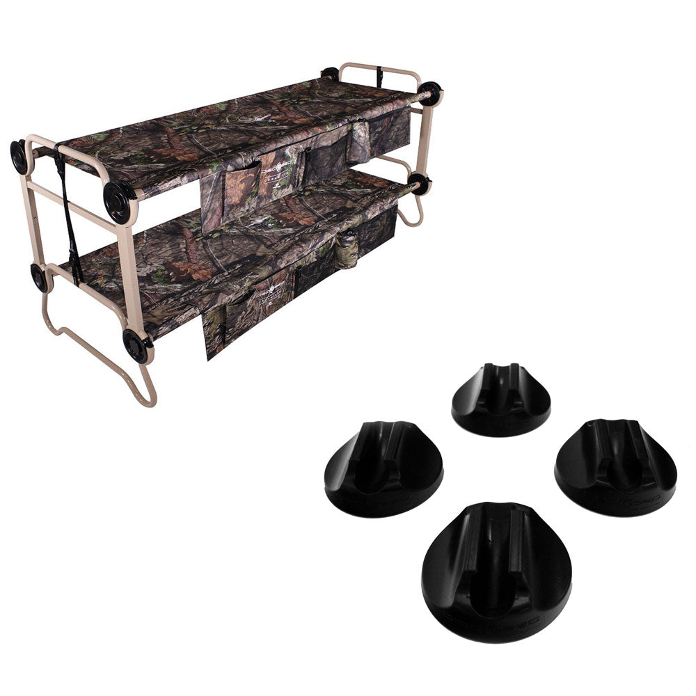 Disc-O-Bed Large Bunk Cot & Disc-O-Bed Non-Slip Foot Pads (4-Pack)