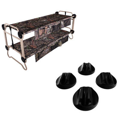 Disc-O-Bed Large Bunk Cot & Disc-O-Bed Non-Slip Foot Pads (4-Pack)