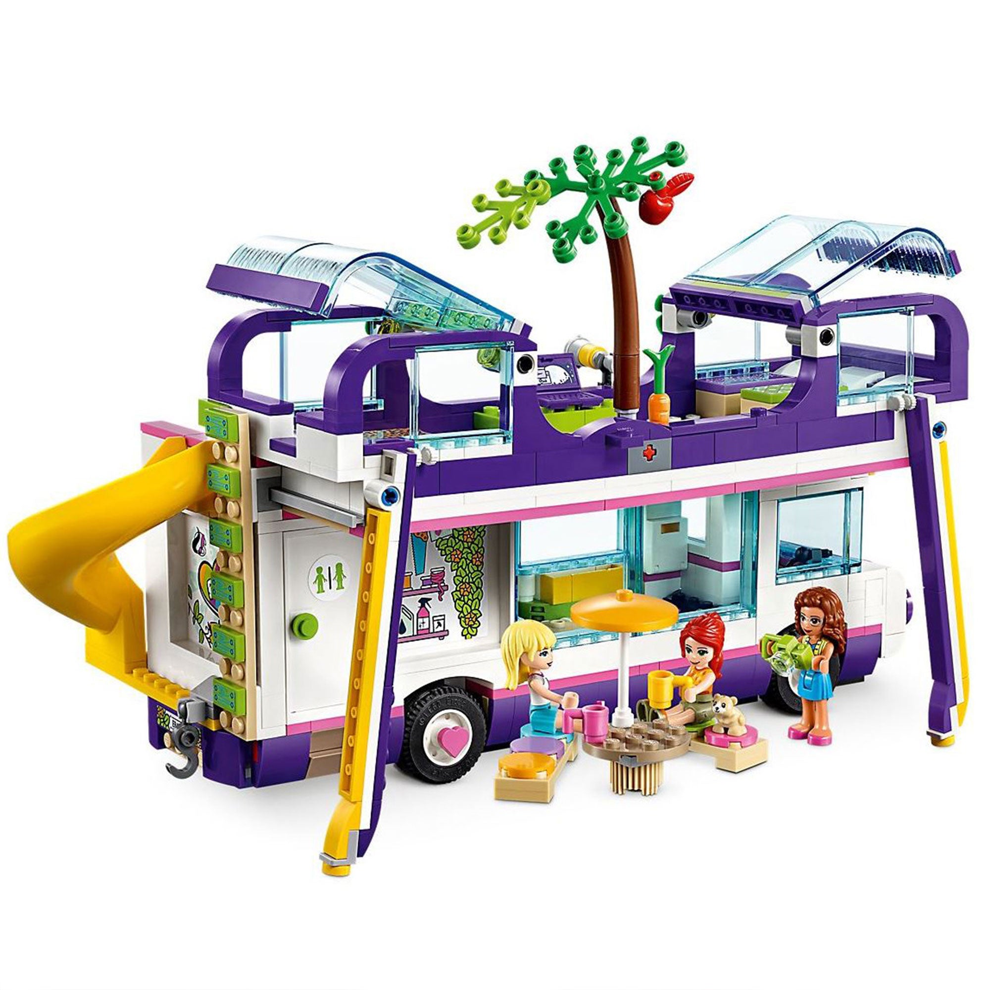 LEGO 41395 Friends Friendship Bus Set and 30580 Skiing Santa Claus Building Toy