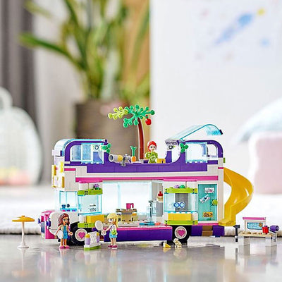 LEGO 41395 Friends Friendship Bus Set and 30580 Skiing Santa Claus Building Toy