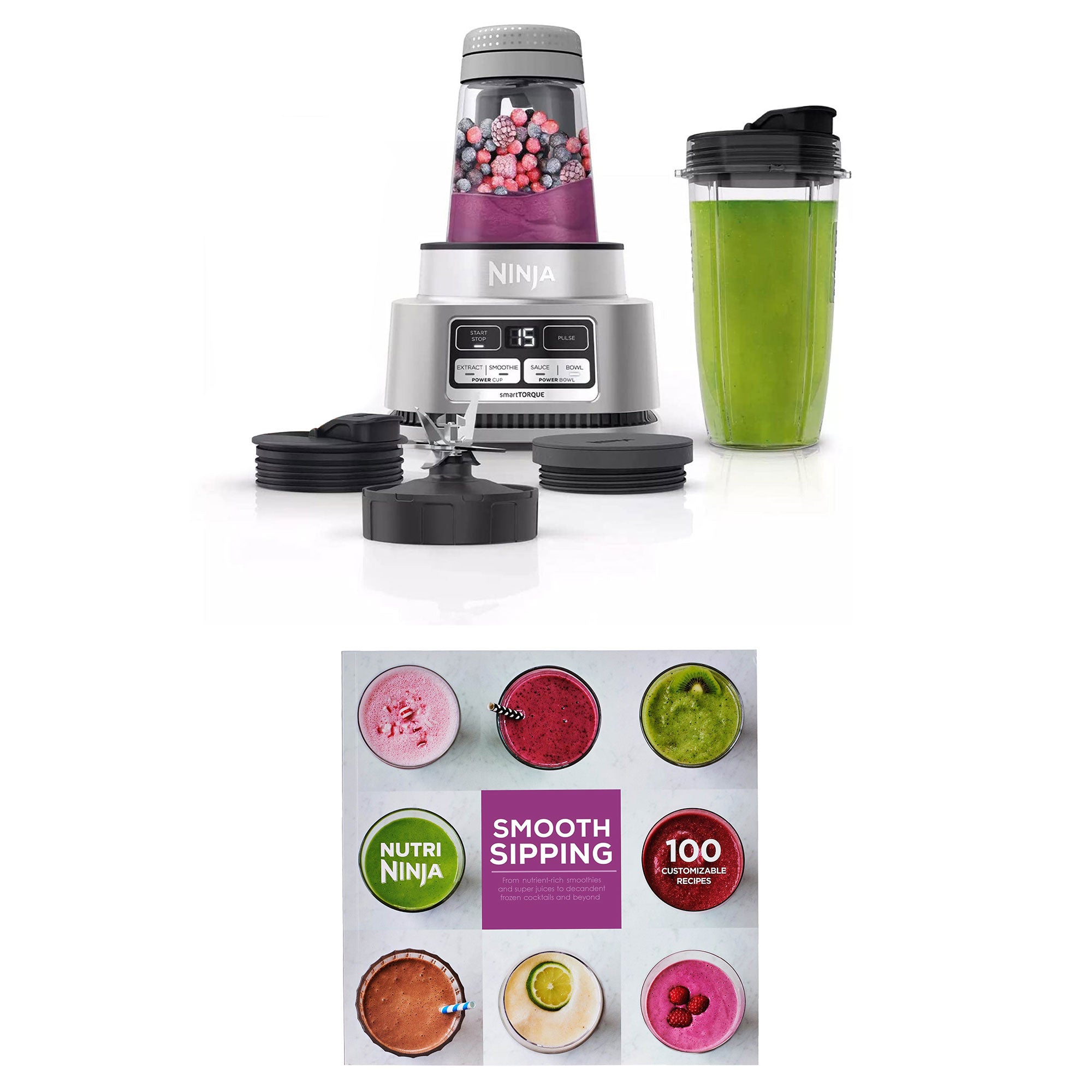 Ninja Foodi SS100 Smoothie Bowl Maker with SharkNinja Smooth Book for Blenders