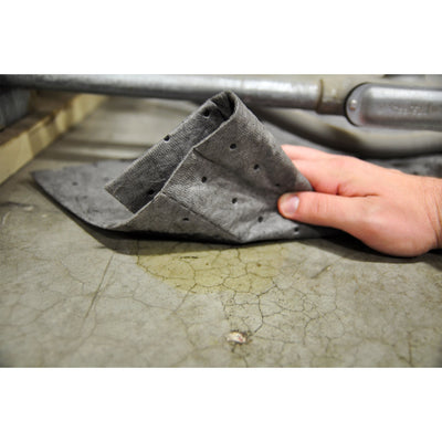 Streetfyter SFG-72.5 Universal 18" x 16" Sorbent Medium Weight Pads, 50 Ct, Gray - VMInnovations