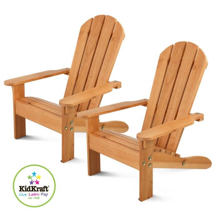 KidKraft Kids Outdoor Adirondack Chair Set (2) - Honey