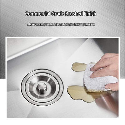 Sarlai 30x22In Brushed Stainless Steel Double Bowl Kitchen Sink (Open Box) - VMInnovations