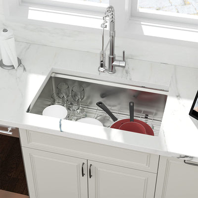 Sarlai 30"x18" Undermount Brushed Stainless Steel Single Bowl Kitchen Sink(Used) - VMInnovations
