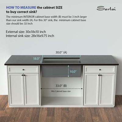 Sarlai 30"x18" Undermount Brushed Stainless Steel Single Bowl Kitchen Sink(Used) - VMInnovations