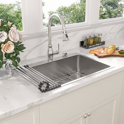 Sarlai 25"x22" Stainless Steel Drop In Single Bowl Kitchen Sink (Used) - VMInnovations