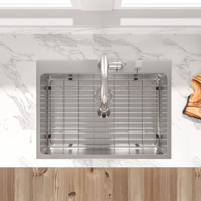 Sarlai 25"x22" Stainless Steel Drop In Single Bowl Kitchen Sink (Used) - VMInnovations
