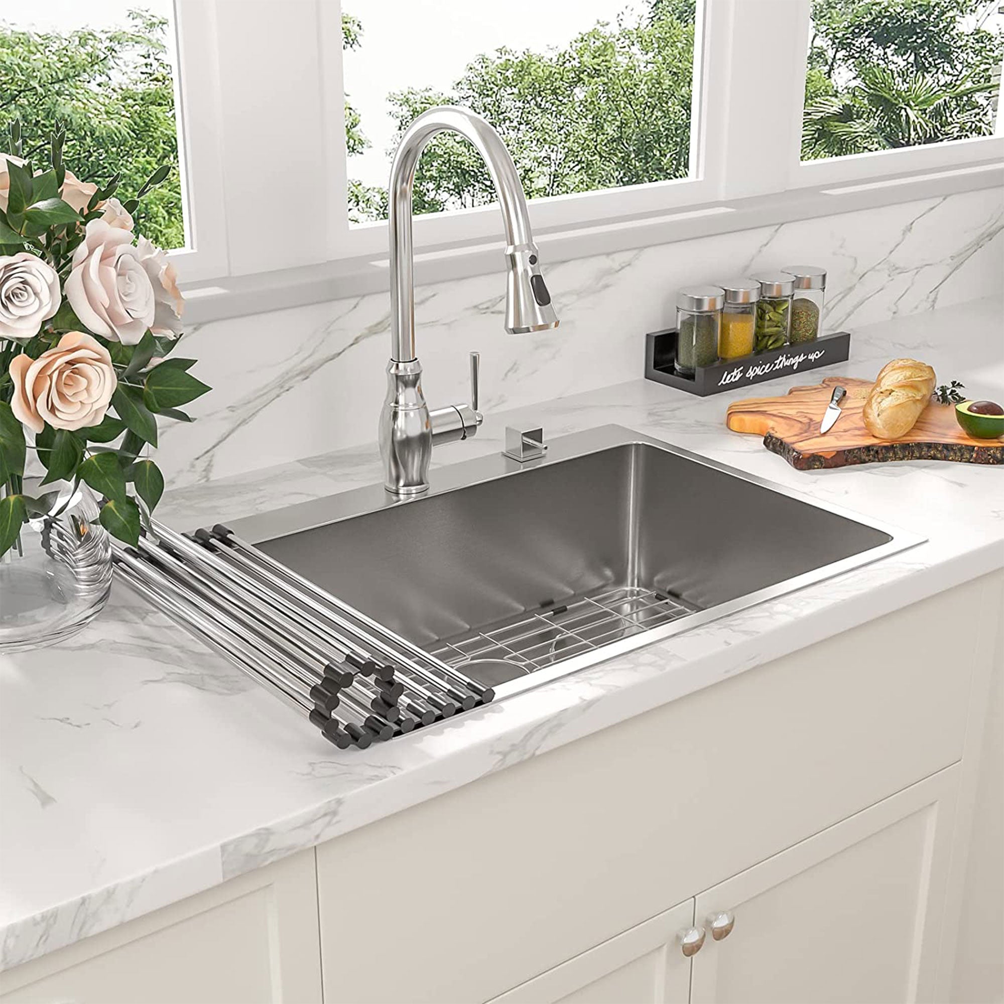 Sarlai ST3022R1 30" Round Corner Deep Single Kitchen Sink, Stainless Steal(Used) - VMInnovations