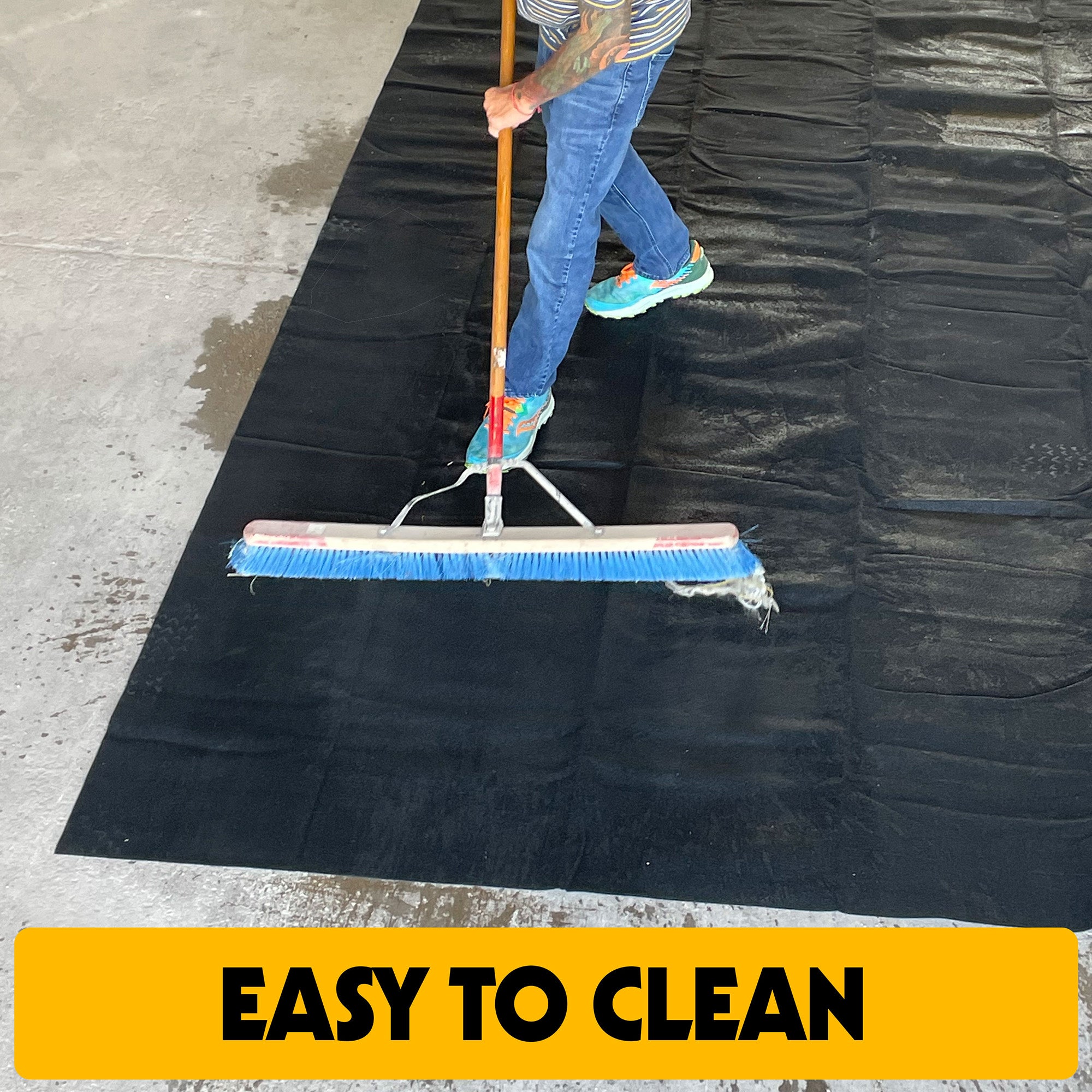 AutoFloorGuard AFG8016 8.3x7.3 Ft Small Size Garage Carpet Mat, Black (Open Box)