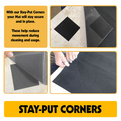 AutoFloorGuard AFG8016 8.3x7.3 Ft Small Size Garage Carpet Mat, Black (Used)