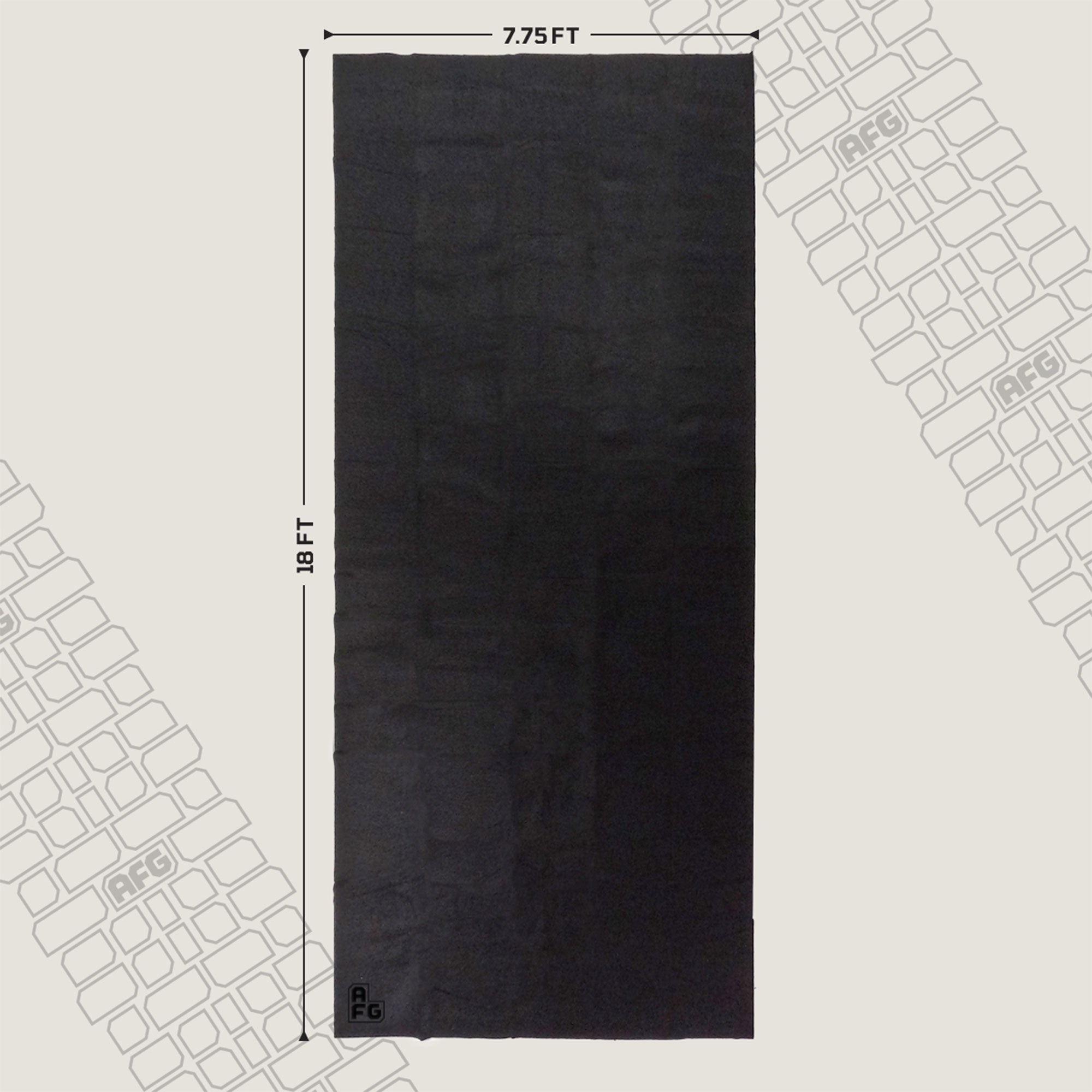 AutoFloorGuard AFG8018 17 Foot x 7.3 Foot Medium Size Garage Mat, Black (Used)