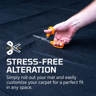 AutoFloorGuard AFG8018 17"x 7.3" Medium Size Garage Carpet Mat, Black (Open Box)