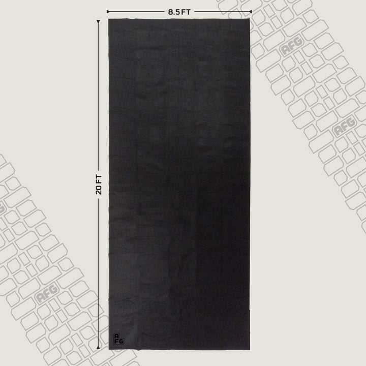 AutoFloorGuard AFG8020 20 x 7.3 Foot Large Size Garage Carpet Mat, Black (Used)