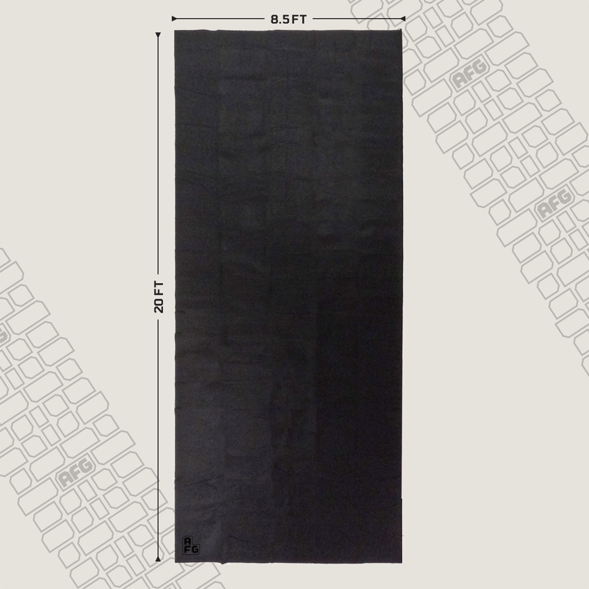 AutoFloorGuard 20ft x 7.3 Foot Large Size Garage Carpet Mat, Black (Open Box) - VMInnovations