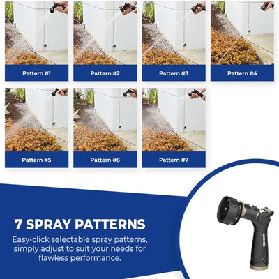 Underhill Garden Nozzle Remover Kink Eliminator w/ Spray Nozzle & Water Hose