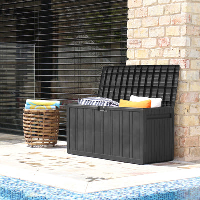 Ram Quality Products Outdoor Backyard Patio Storage Deck Box, 71 Gallon (Used) - VMInnovations