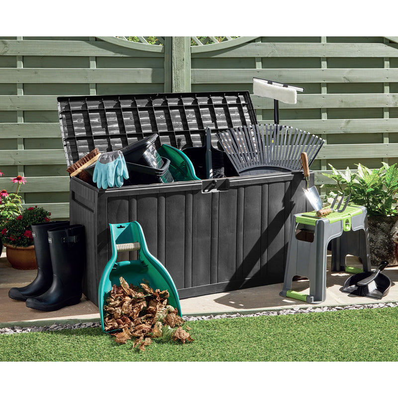 Products Outdoor Backyard Patio Storage Deck Box, 71 Gallon, Gray (Open Box)