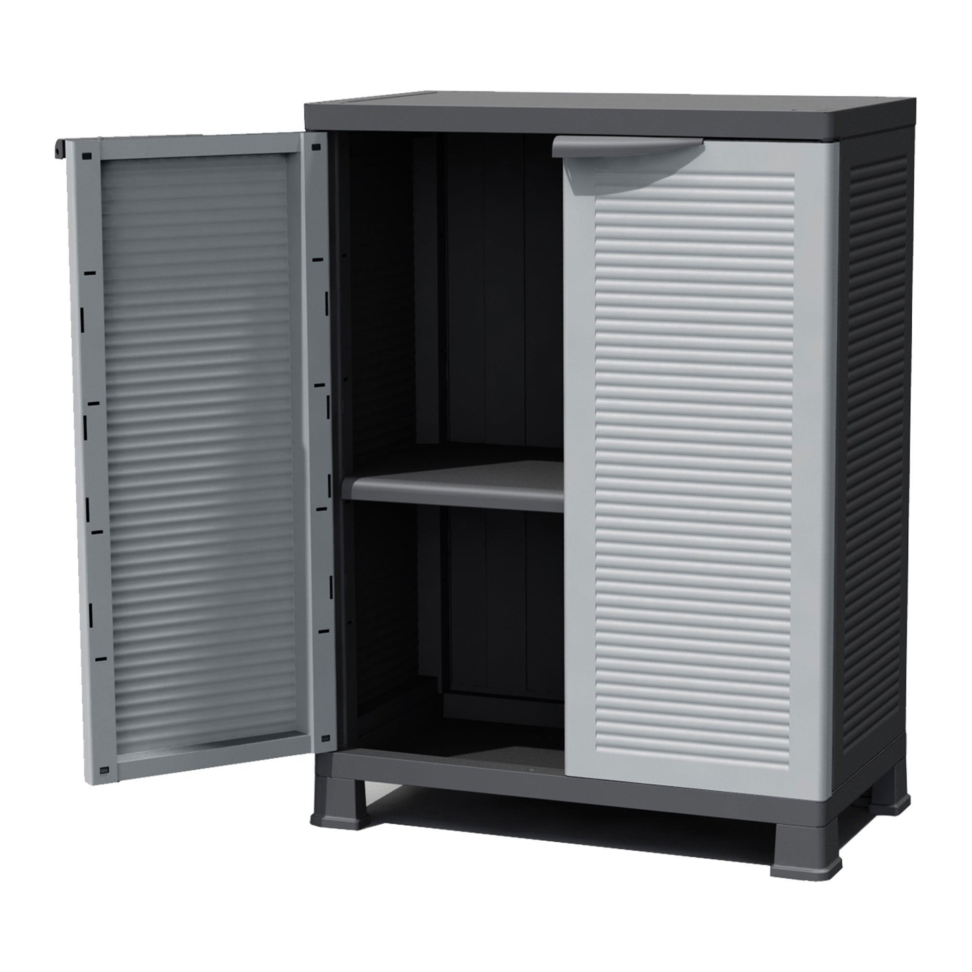 RAM Quality Products PRESTIGE Adjustable 1 Shelf Storage Utility Cabinet, Gray - VMInnovations