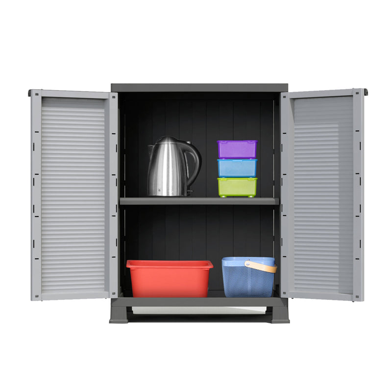 RAM Quality Products PRESTIGE Adjustable 1 Shelf Storage Utility Cabinet, Gray