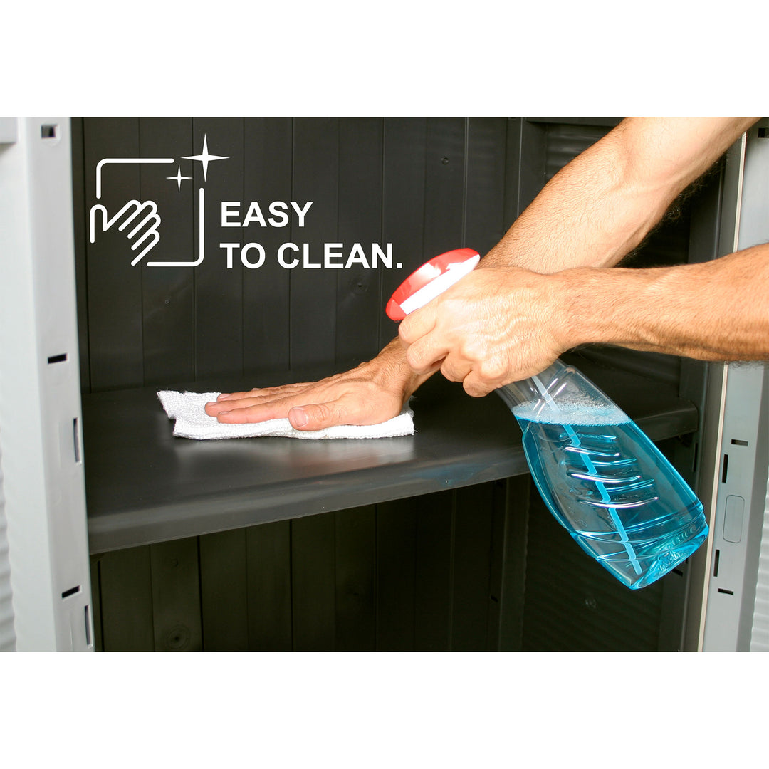 RAM Quality Products PRESTIGE Adjustable 1 Shelf Storage Utility Cabinet, Gray - VMInnovations