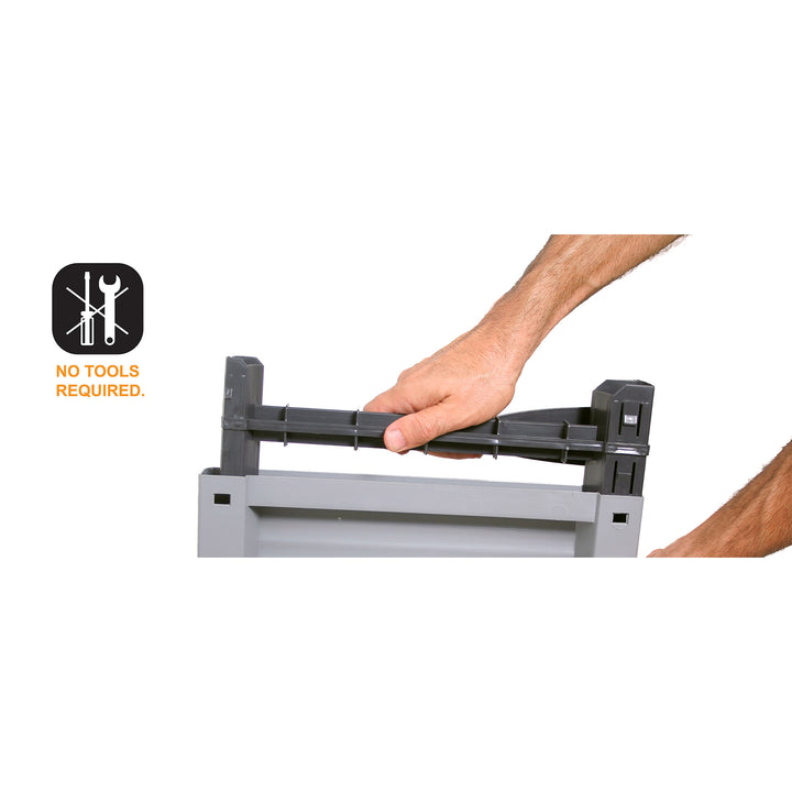 RAM Quality Products PRESTIGE Adjustable 1 Shelf Storage Utility Cabinet, Gray - VMInnovations