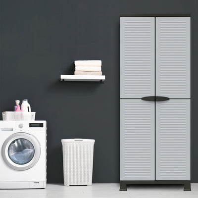 RAM Quality Products PRESTIGE 4 Shelf Adjustable Storage Cabinet, Black (Used) - VMInnovations