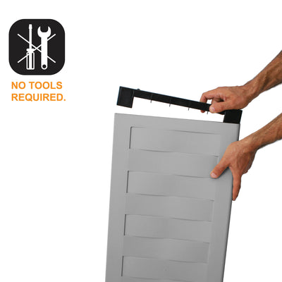 RAM Quality Products 4 Shelf Adjustable Storage Utility Cabinet, Gray (Open Box)