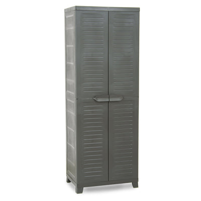 ELITE Adjustable 4 Shelf Storage Utility Cabinet, Dark Gray (Used) - VMInnovations