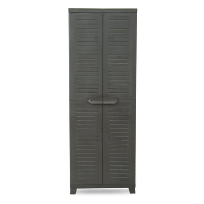 ELITE Adjustable 4 Shelf Storage Utility Cabinet, Dark Gray (Used) - VMInnovations