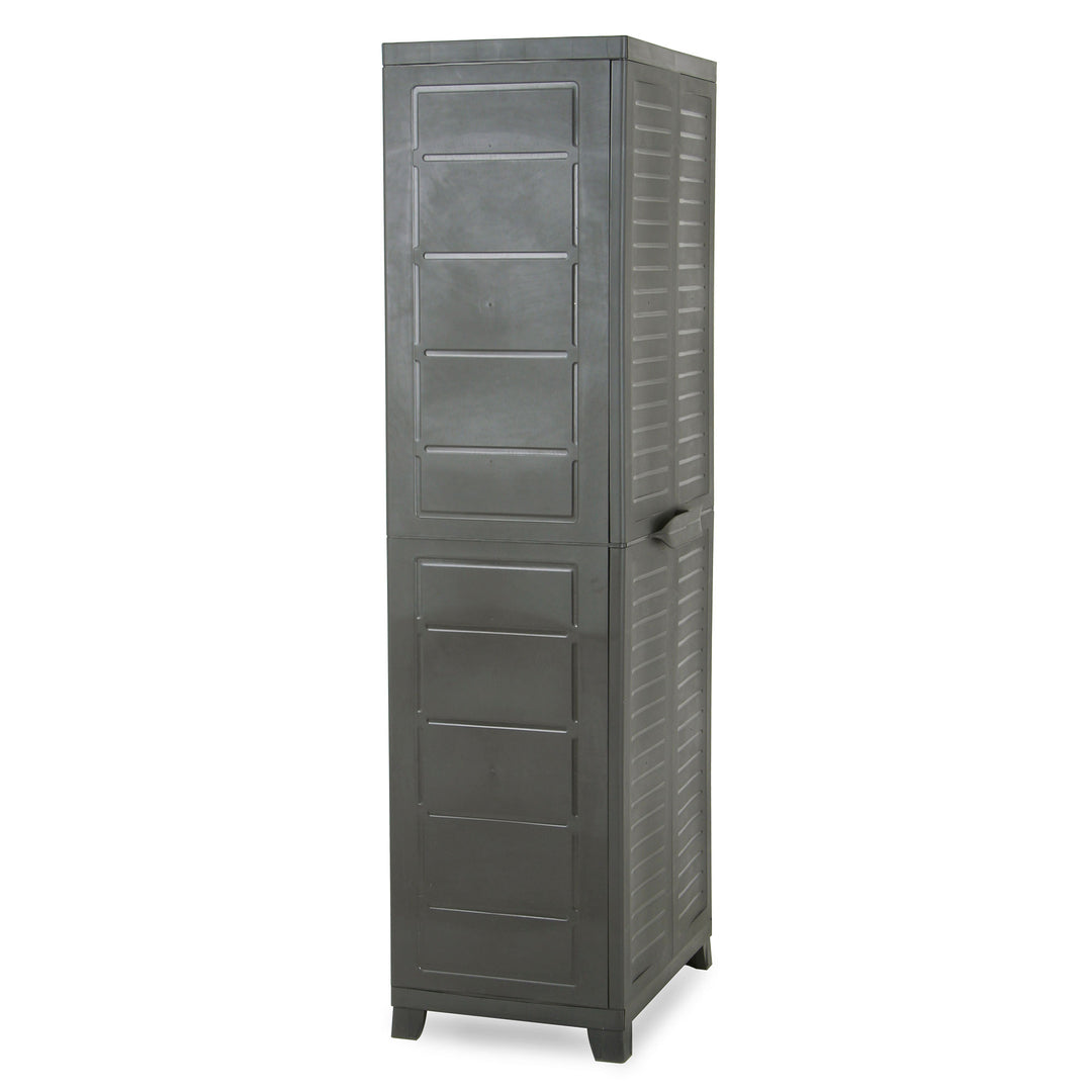 ELITE Adjustable 4 Shelf Storage Utility Cabinet, Dark Gray (Used) - VMInnovations