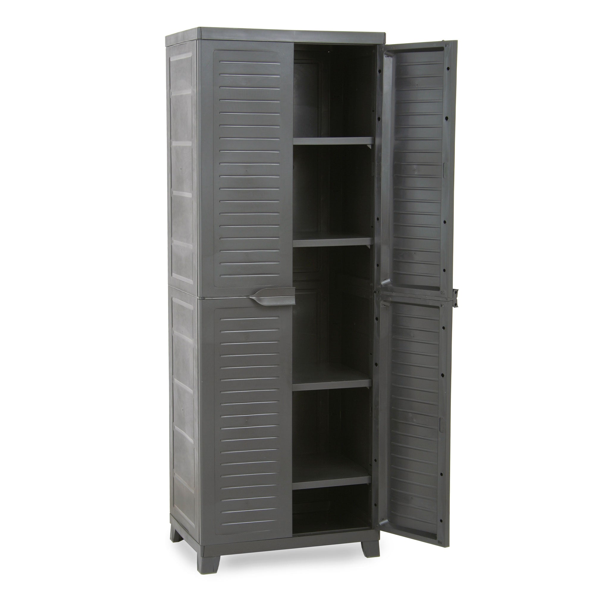 ELITE Adjustable 4 Shelf Storage Utility Cabinet, Dark Gray (Used) - VMInnovations
