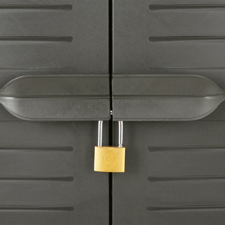 ELITE Adjustable 4 Shelf Storage Utility Cabinet, Dark Gray (Used) - VMInnovations